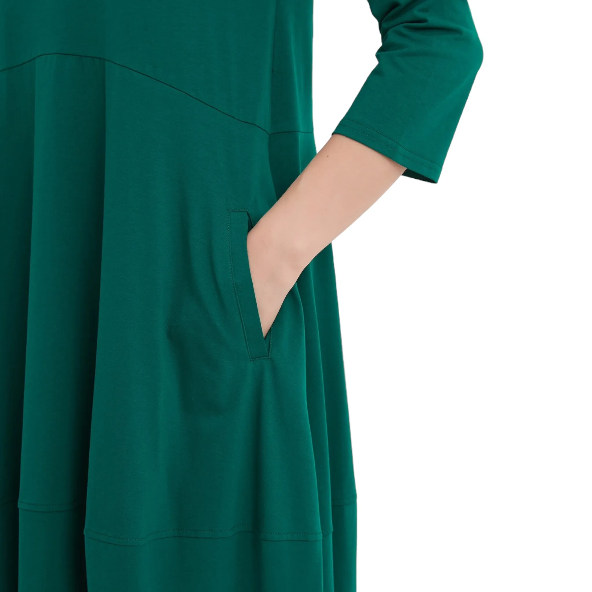 Tirelli Ovoid Jersey Dress Emerald Green