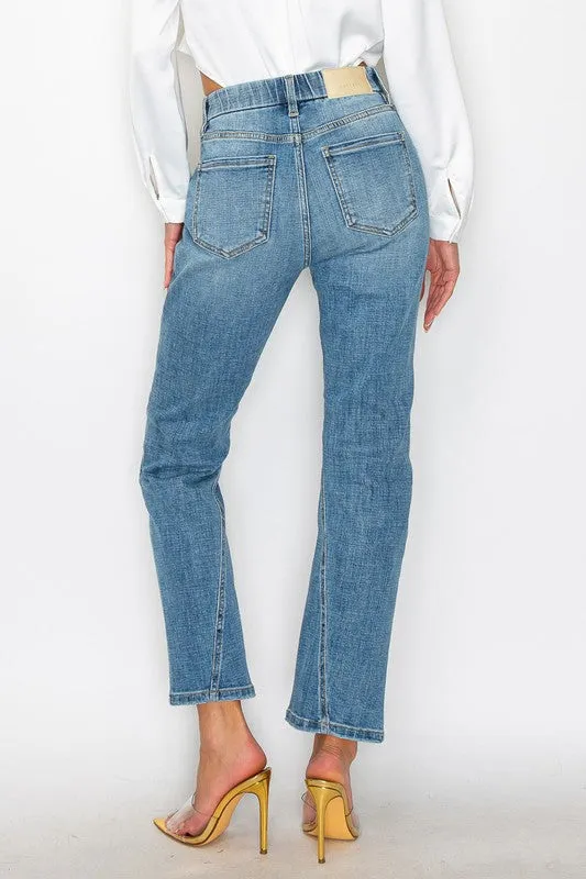 Tummy Control High Rise Straight Jeans - Plus