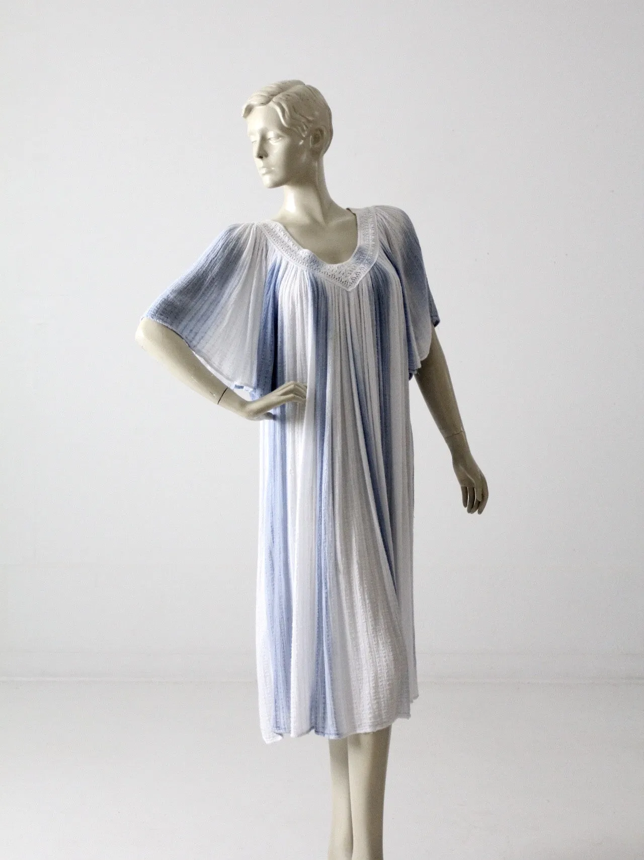 vintage 70s gauze hippie dress