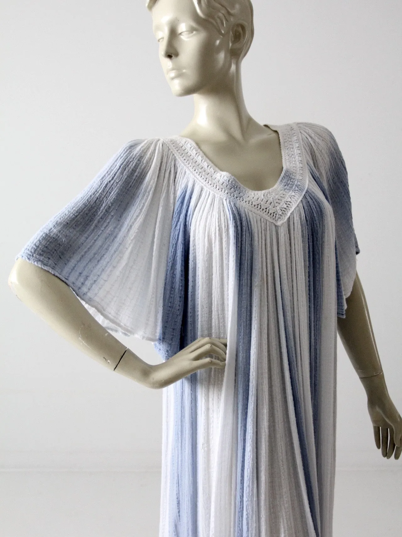 vintage 70s gauze hippie dress