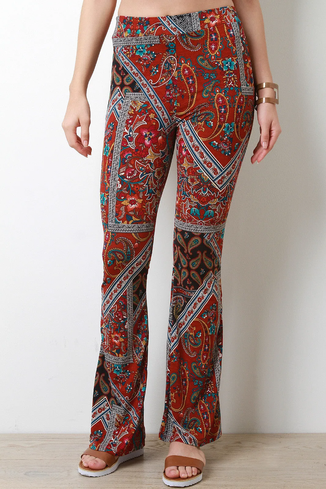 Vintage Paisley Flare Pants