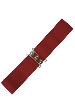 Vintage Stretch Belt in Burgundy by Banned