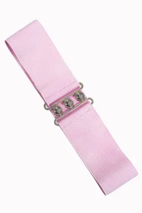 Vintage Stretch Belt in Light Pink by Banned