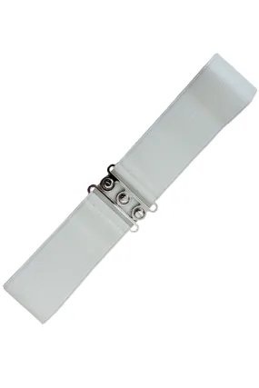 Vintage Stretch Belt in White by Banned