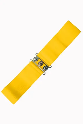 Vintage Stretch Belt in Yellow by Banned