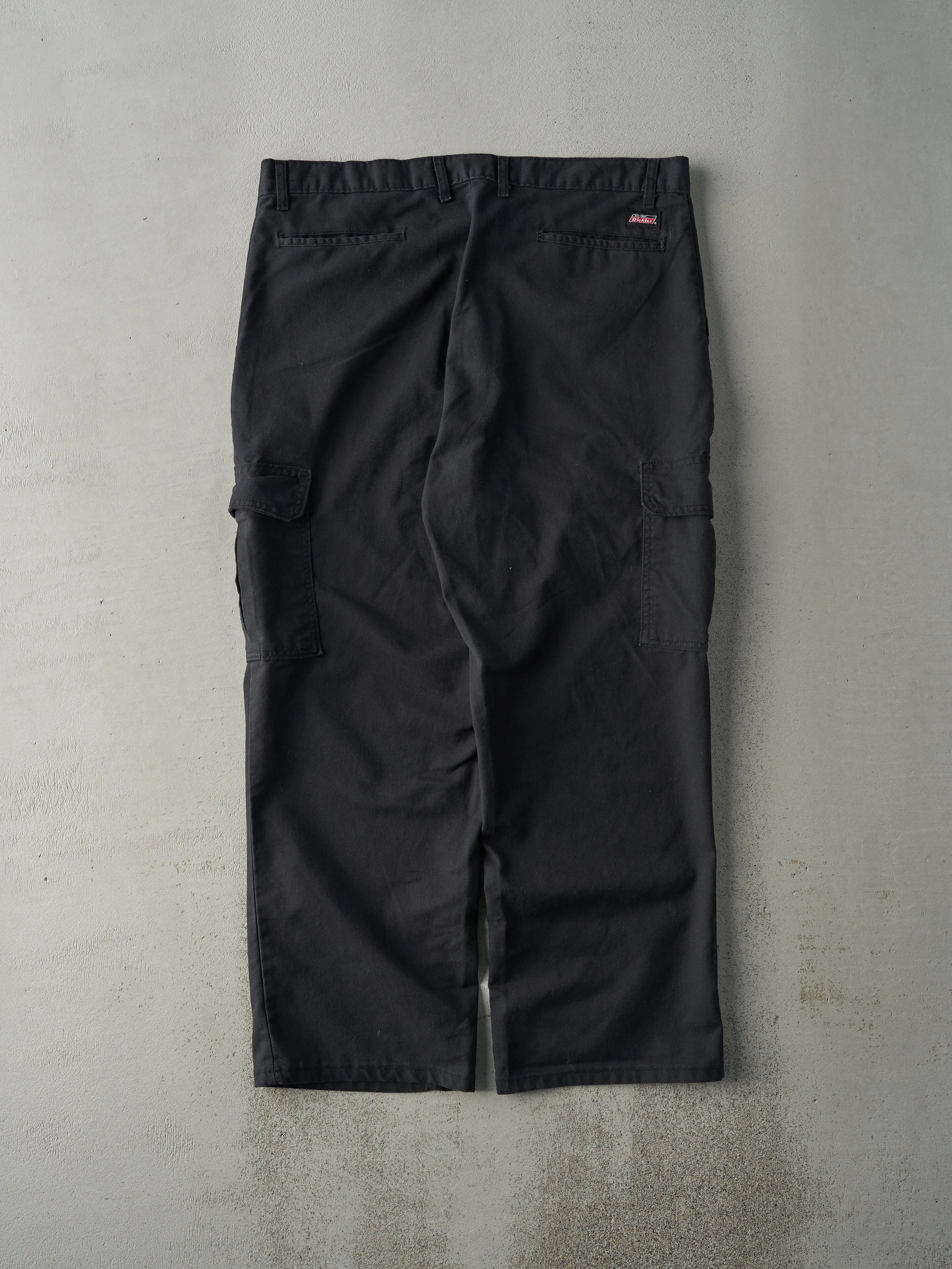 Vintage Y2K Faded Black Dickies Cargo Work Pants (37x29)