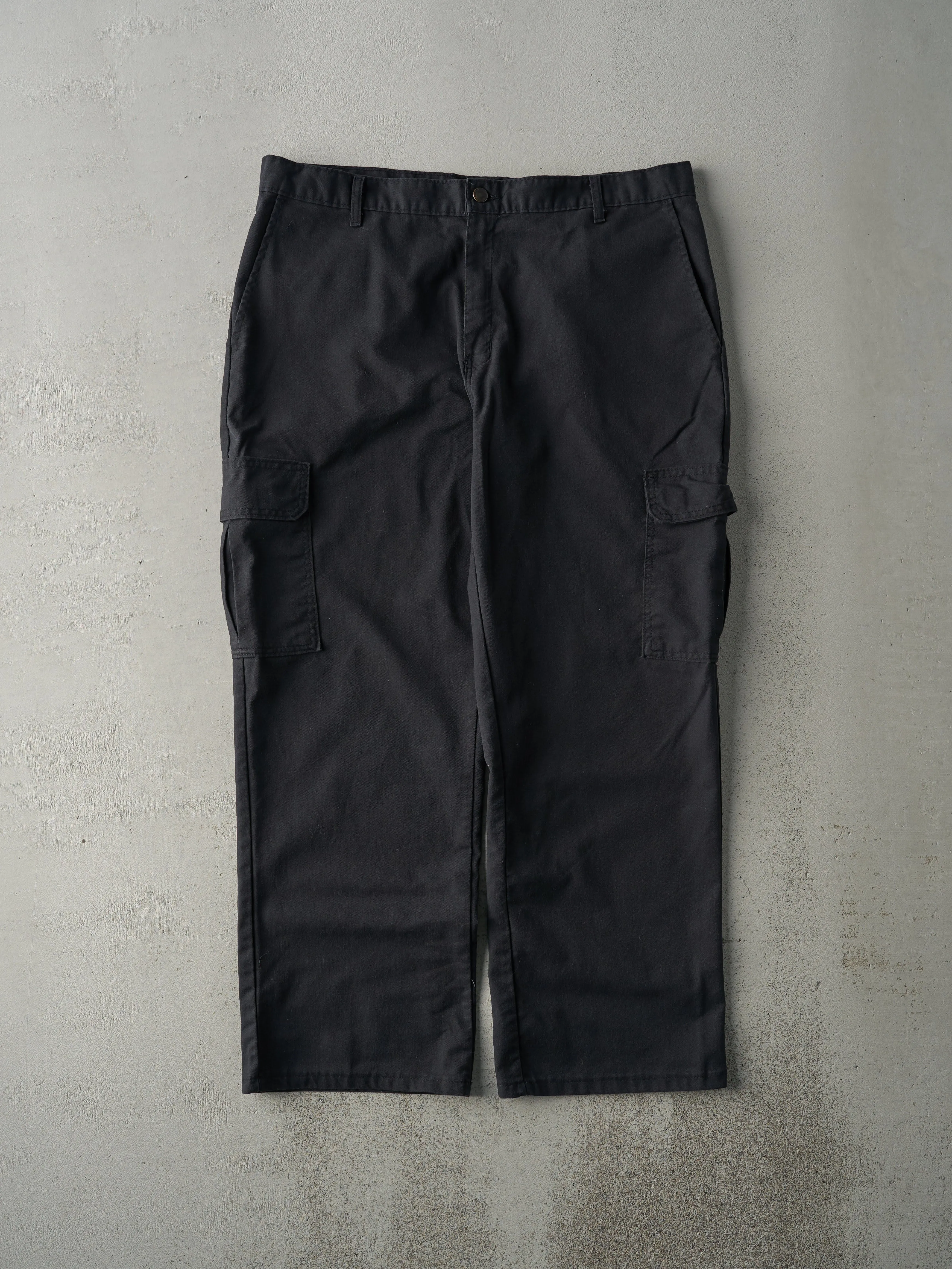 Vintage Y2K Faded Black Dickies Cargo Work Pants (37x29)