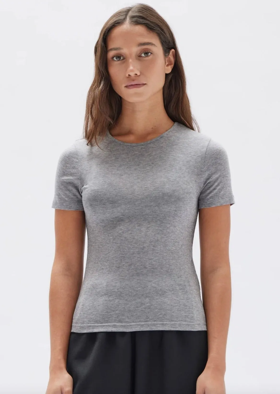 Violet Short Sleeve Tee Grey Marle