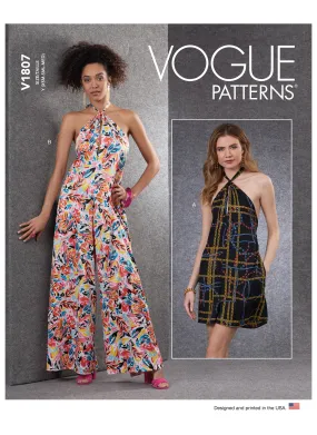 Voguepattern V1807  Misses' & Misses' Petite Jumpsuits