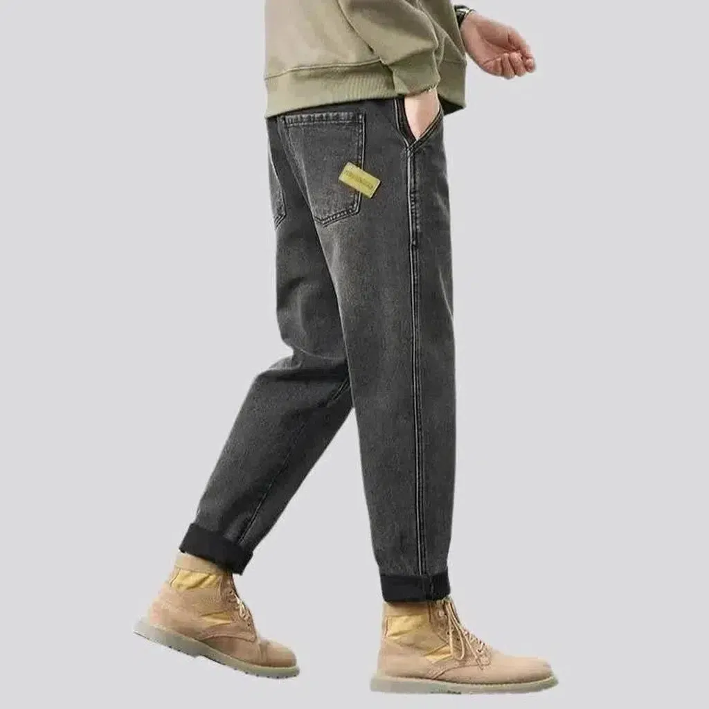 Whiskered baggy jeans
 for men