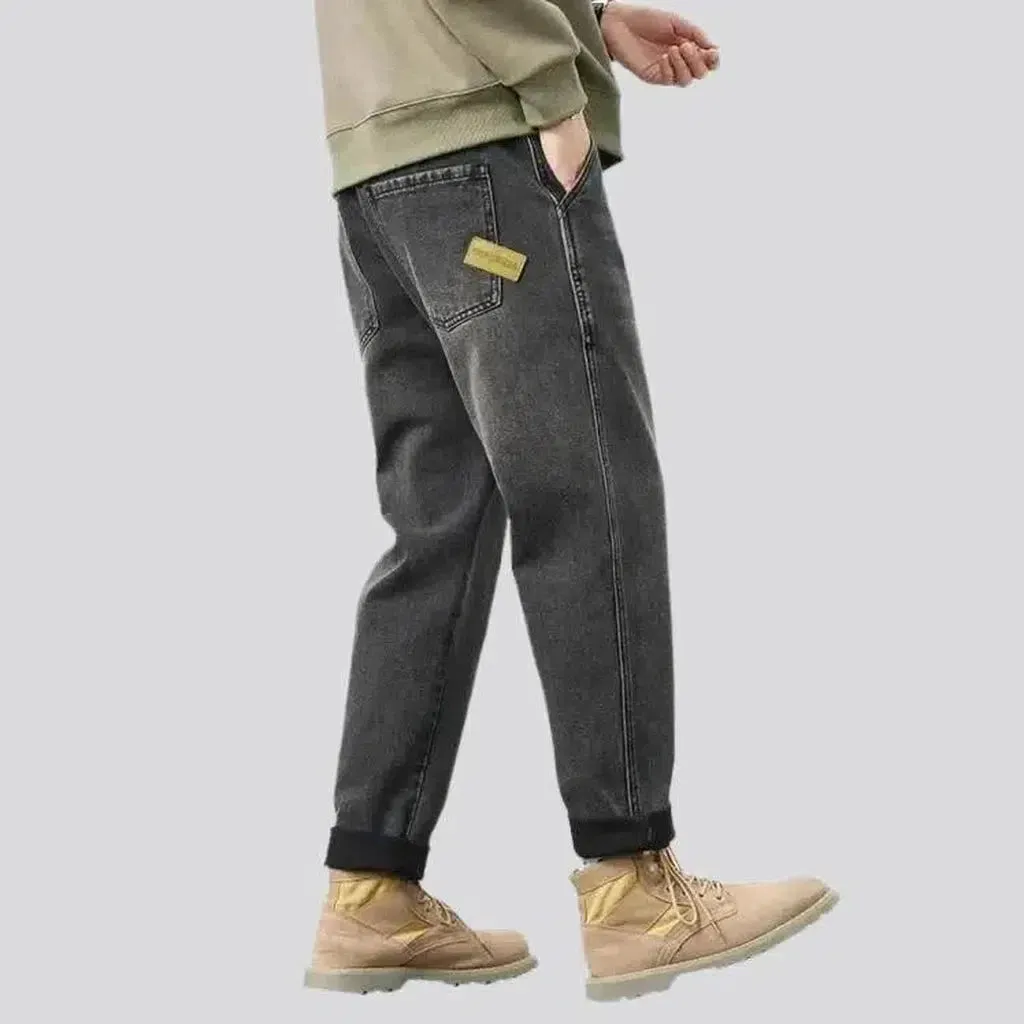 Whiskered baggy jeans
 for men