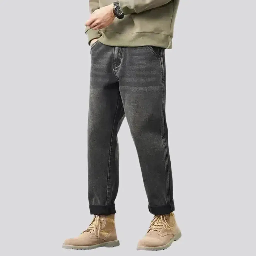 Whiskered baggy jeans
 for men