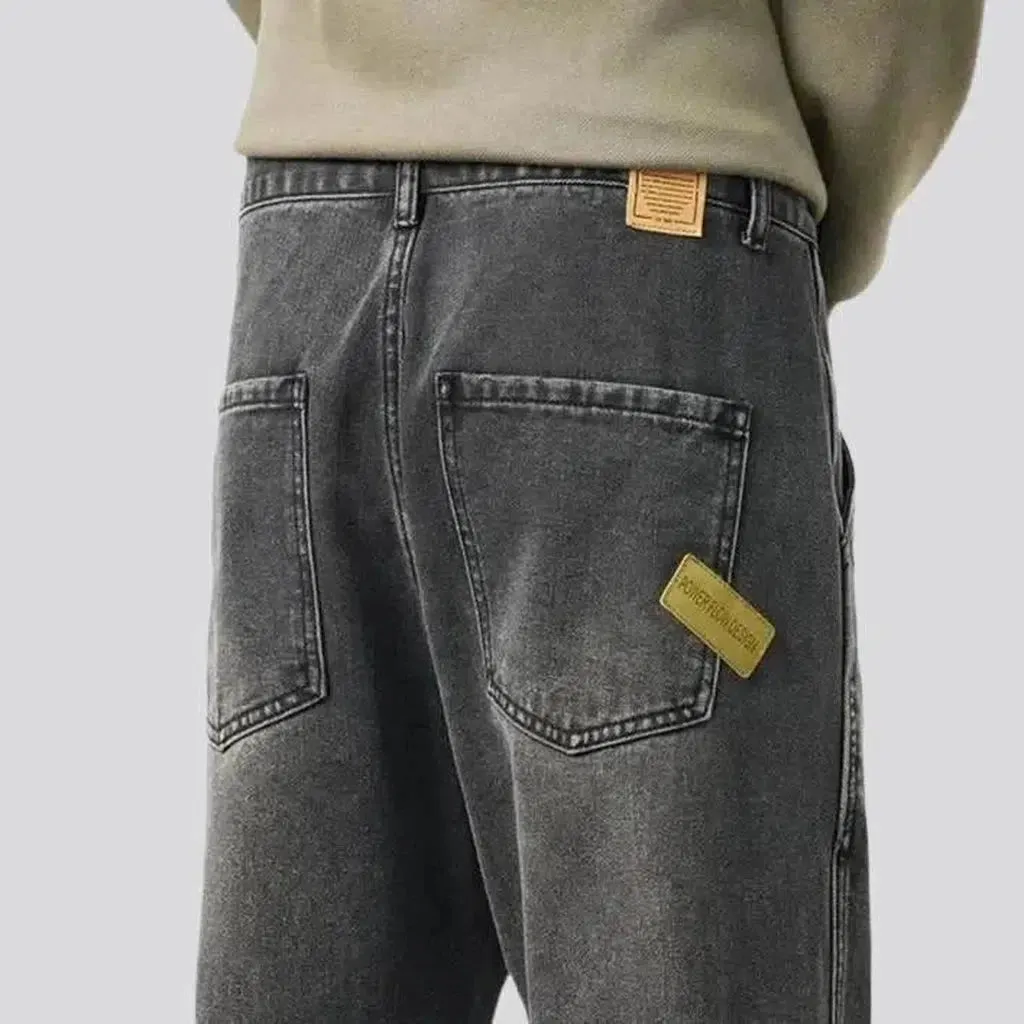 Whiskered baggy jeans
 for men