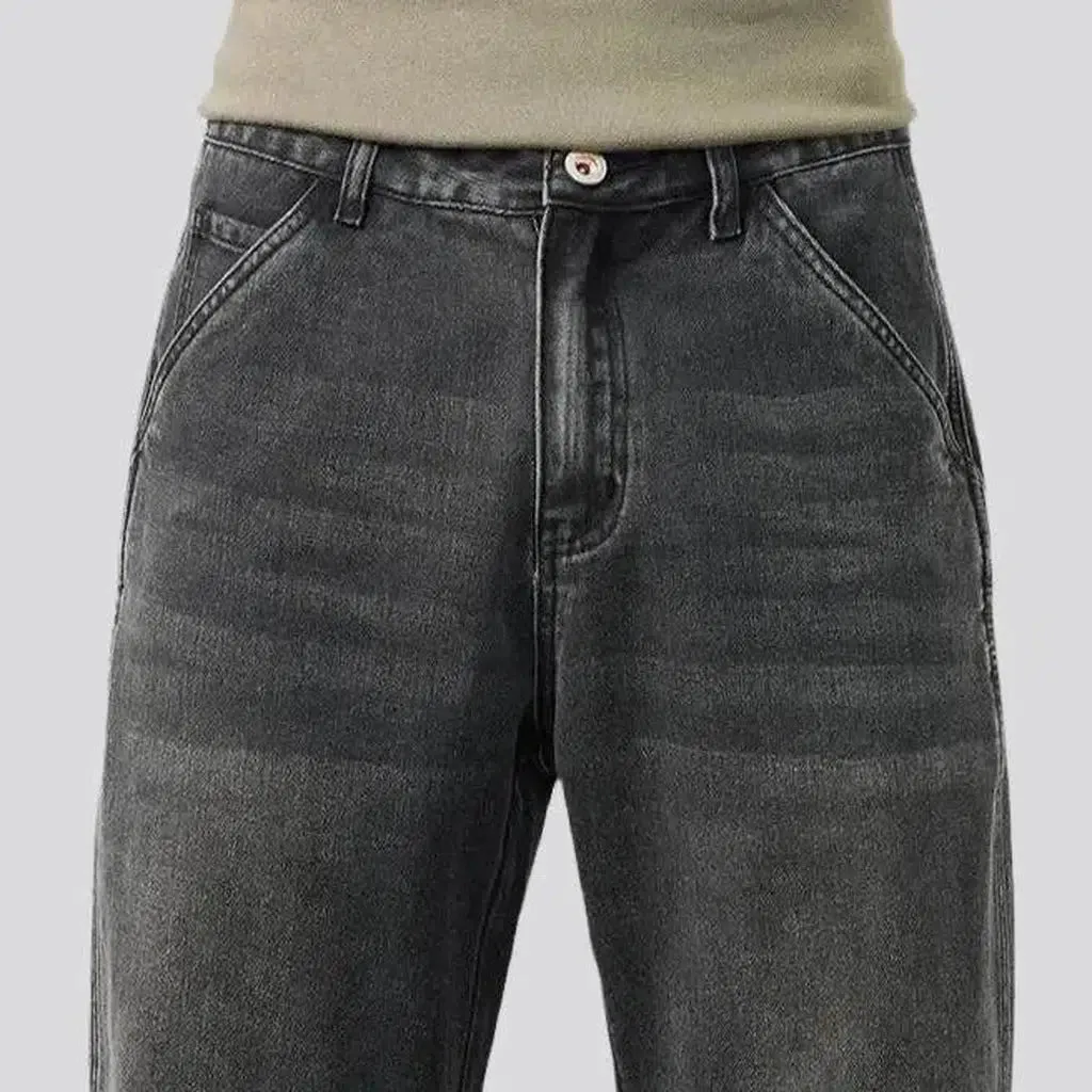 Whiskered baggy jeans
 for men