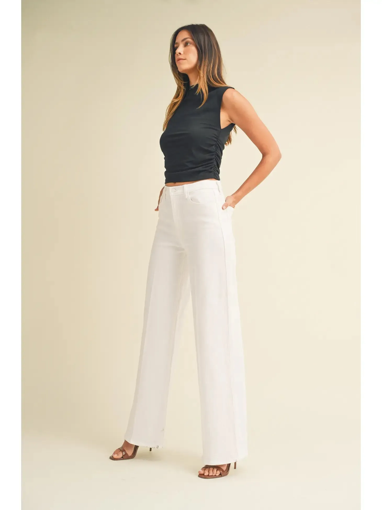 White Palazzo Jeans