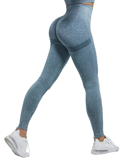 Wjczt Seamless Women High Waist Leggings Casual Breathable Legging Push Up Pant Sport Women Fitness Gym Clothes For Women Long Trouser