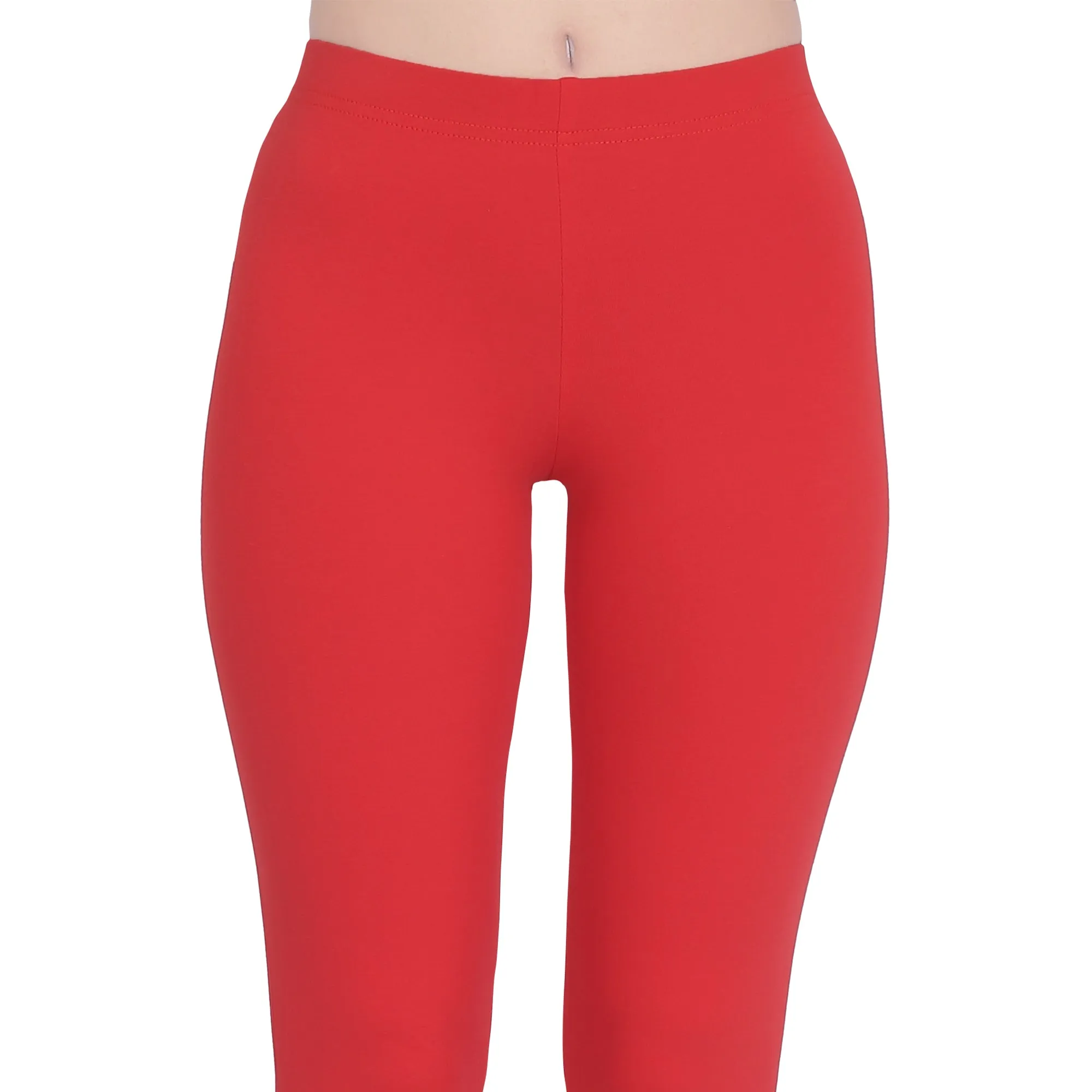 Women Classic Red Ankle Length Legging