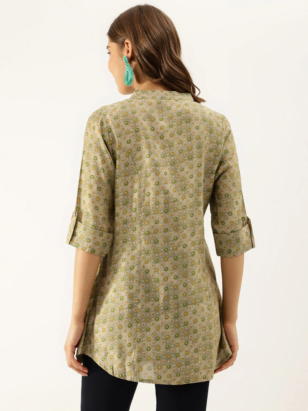 Women Green Floral Printed Top