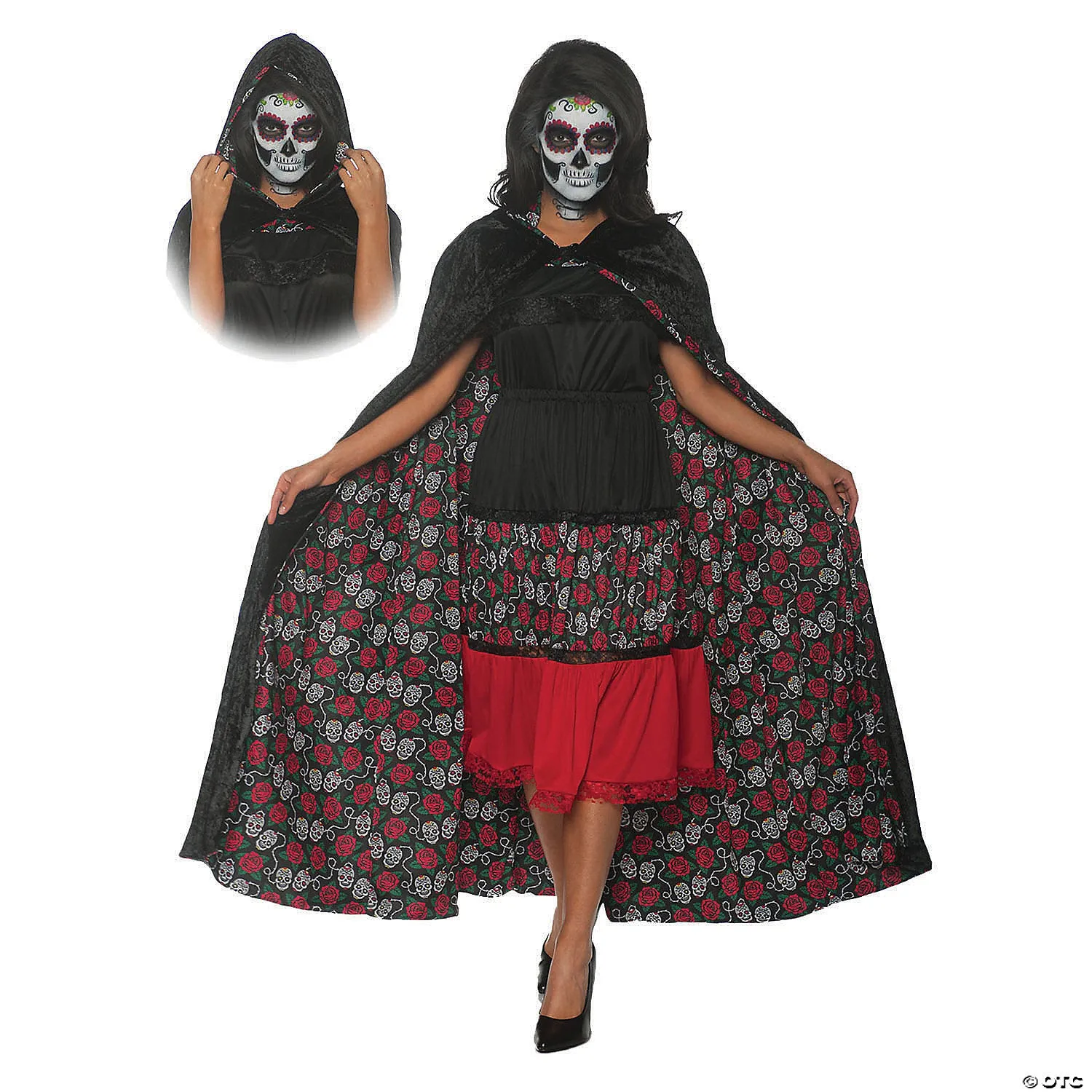 Women's Dia De Los Muertos Cape