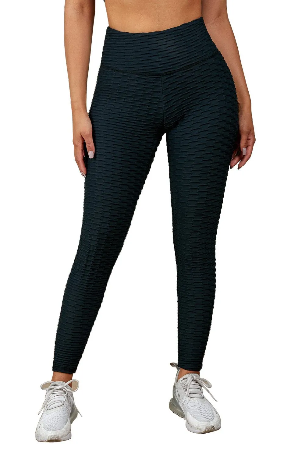 Women's High Waist Black Sculpting Sports Leggings