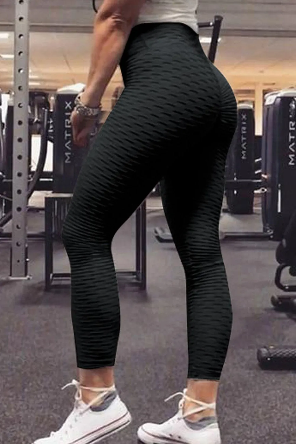 Women's High Waist Black Sculpting Sports Leggings