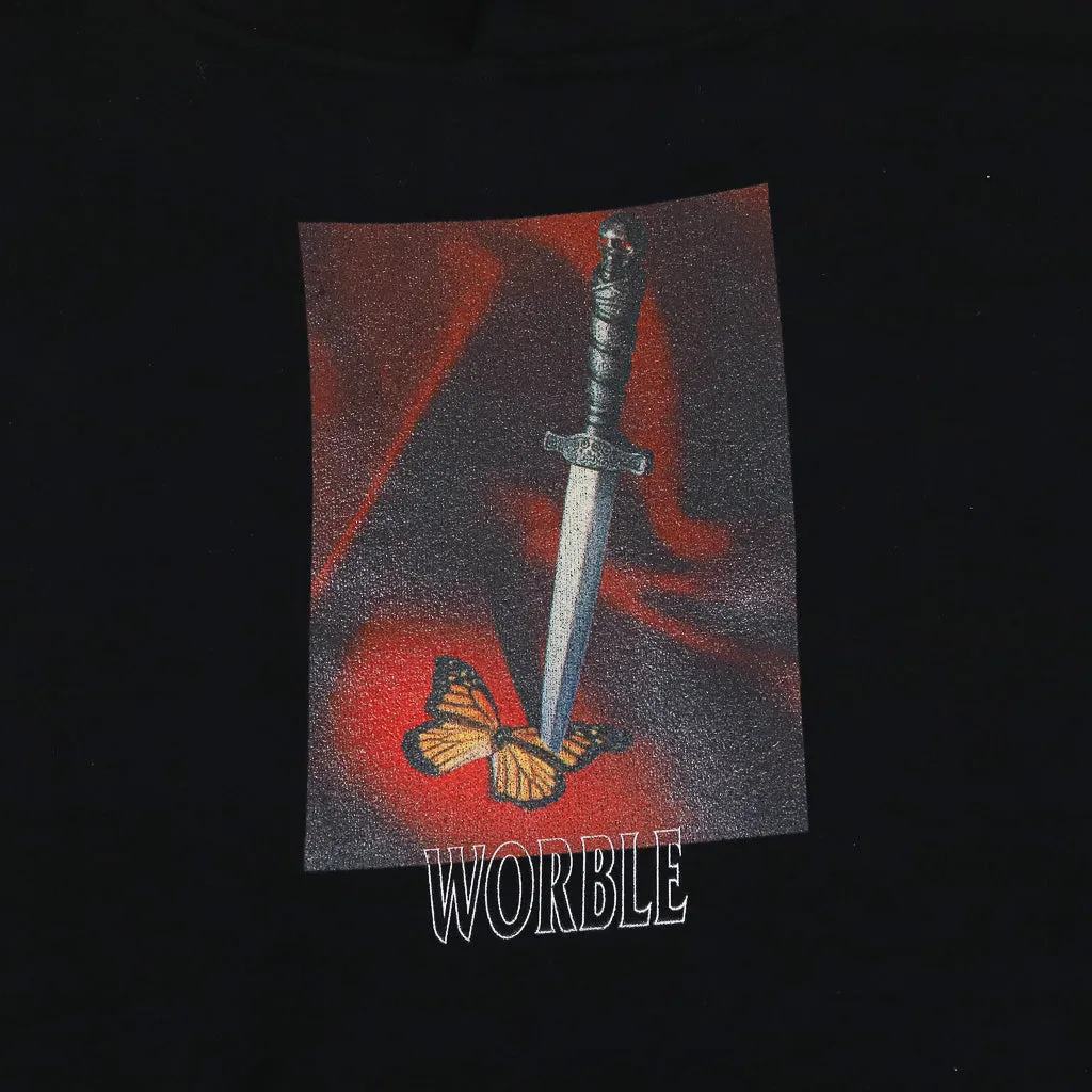 Worble Skateboards - Still Life Pullover Hooded Sweatshirt - Black