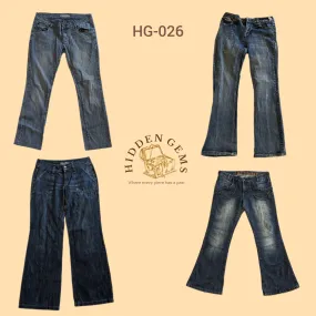 Y2k mixed bootcut jeans