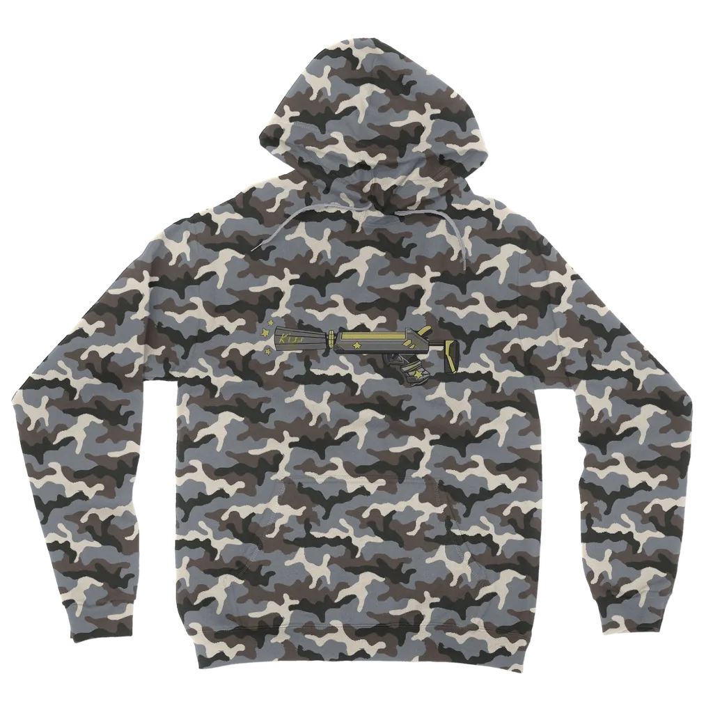 Yellow Weapon Camouflage Adult Hoodie