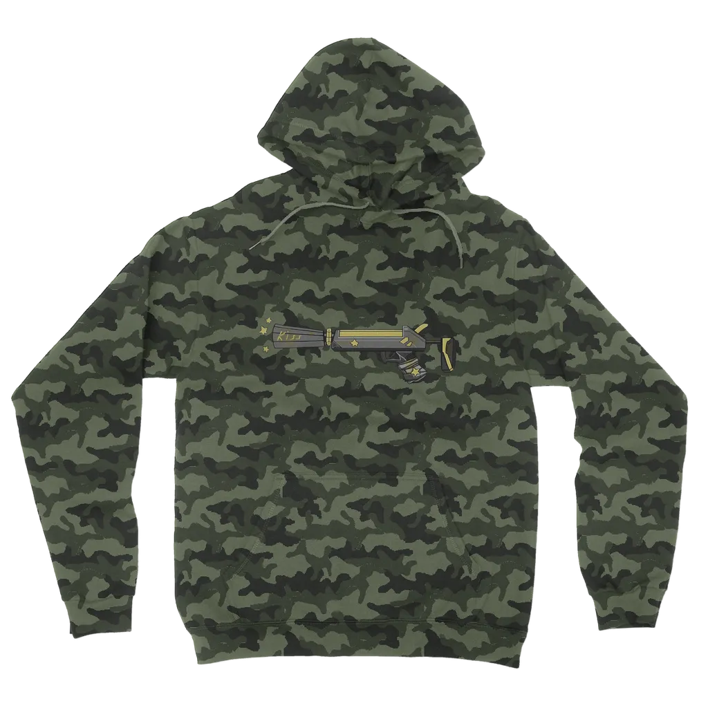 Yellow Weapon Camouflage Adult Hoodie